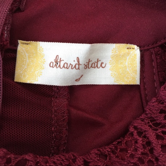 Alfred State Lace Dress Maroon Color Size S - Picture 2 of 11